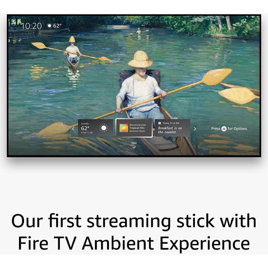 Amazon Fire TV Stick 4K Max streaming device (newest model) with AI-powered Fire TV Search, supports Wi-Fi 6E, free & live TV without cable or satellite