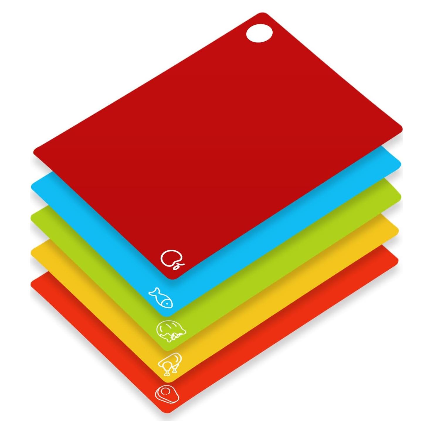 Juego de 5 Tablas de Cortar Flexibles GoodLuck Antideslizantes