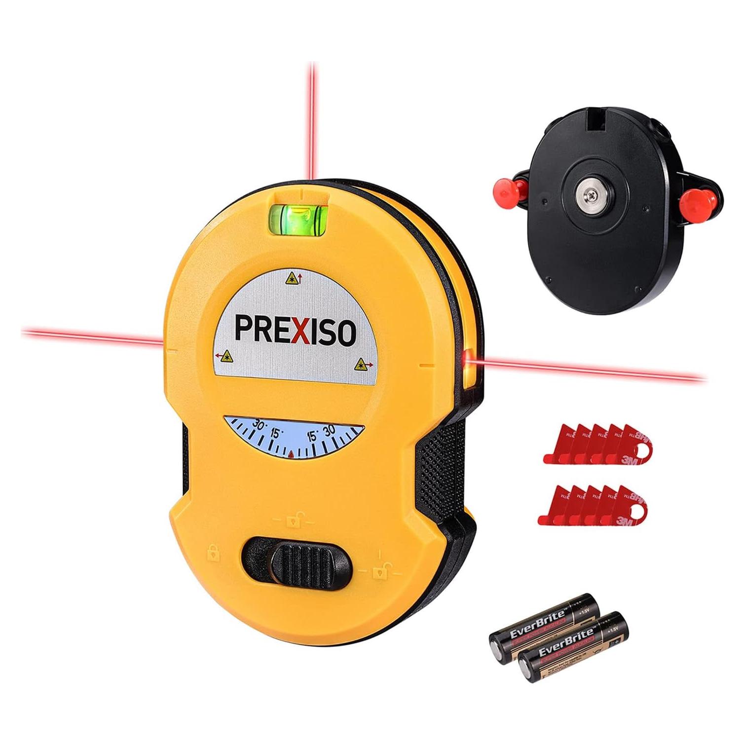 Nivel Láser PREXISO 9.14m con Luz LED y Burbuja