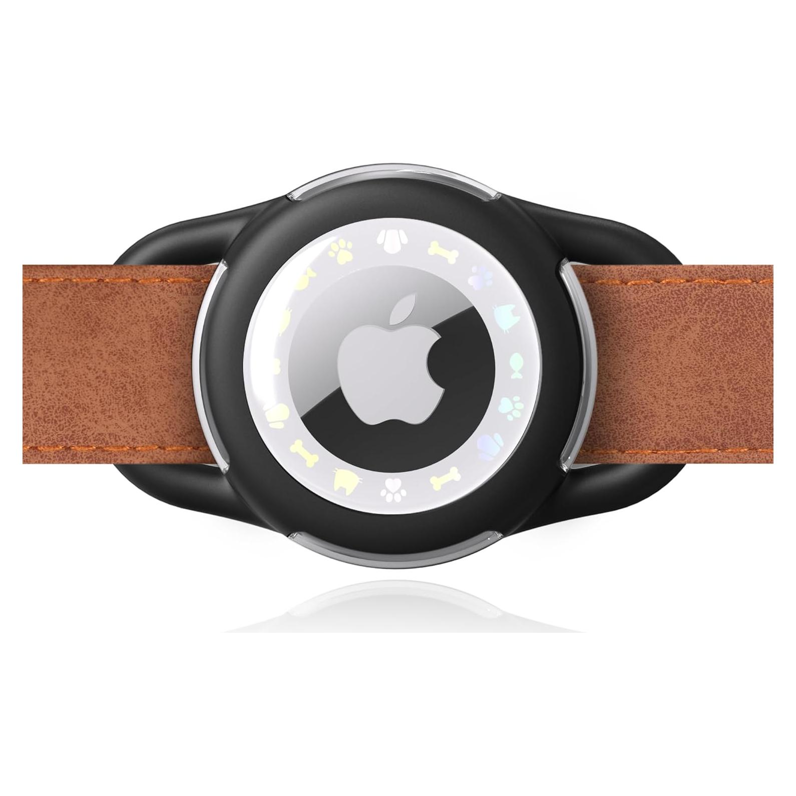 Soporte Airtag para Perro WhoseID Negro Pequeño Impermeable