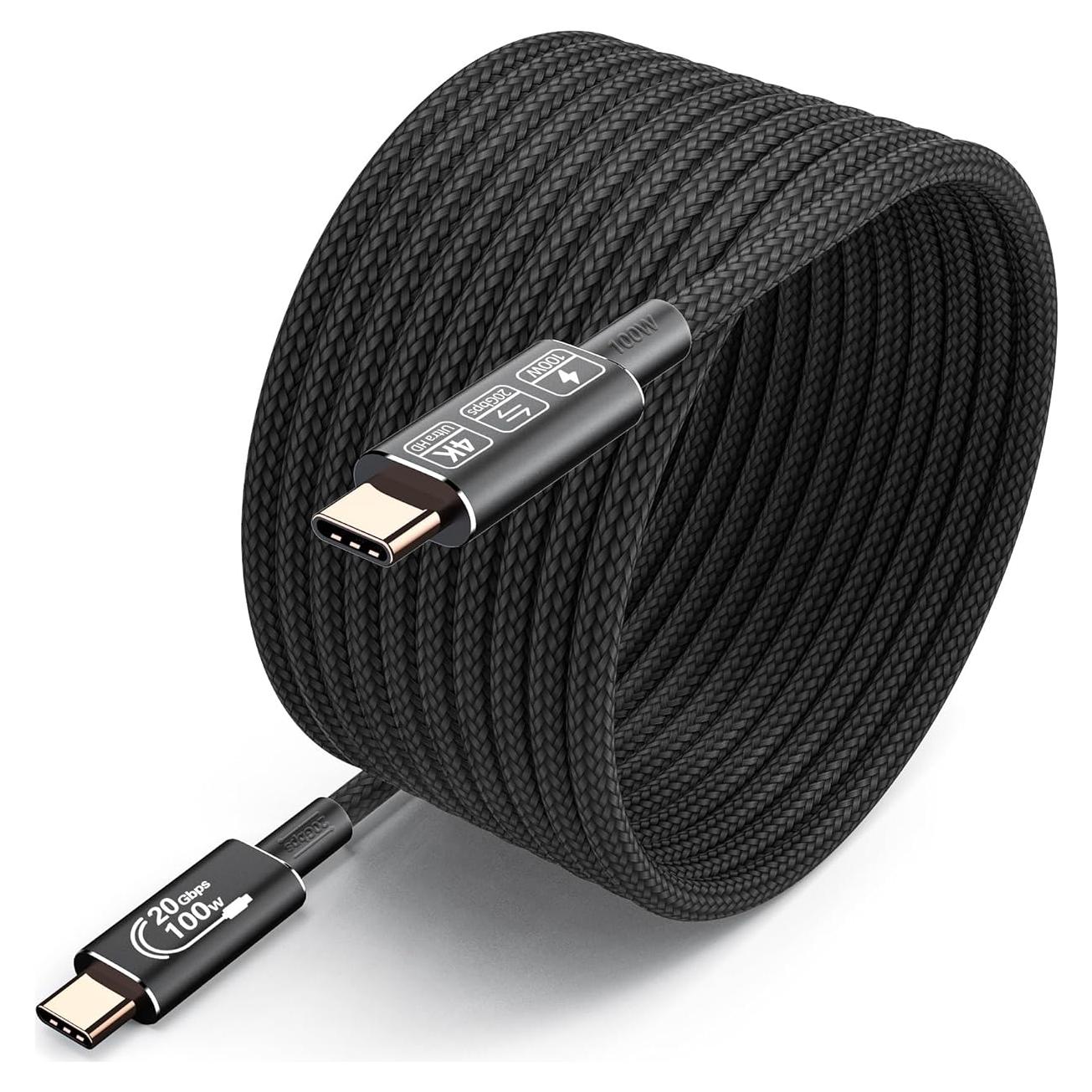 Cable USB C Extra Largo 5M 20Gbps 100W 4K@60Hz HOTUTUKI
