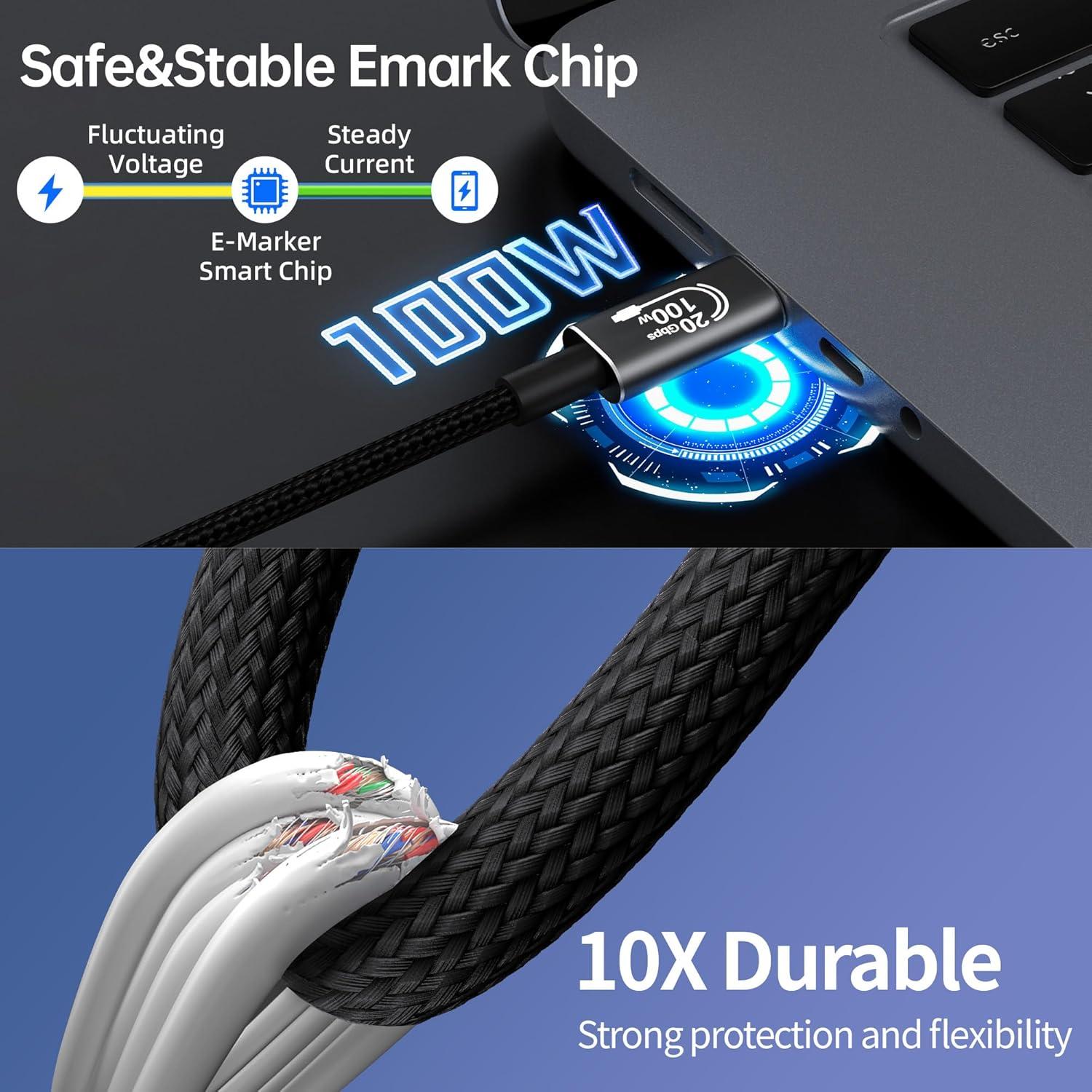 Cable USB C Extra Largo 5M 20Gbps 100W 4K@60Hz HOTUTUKI