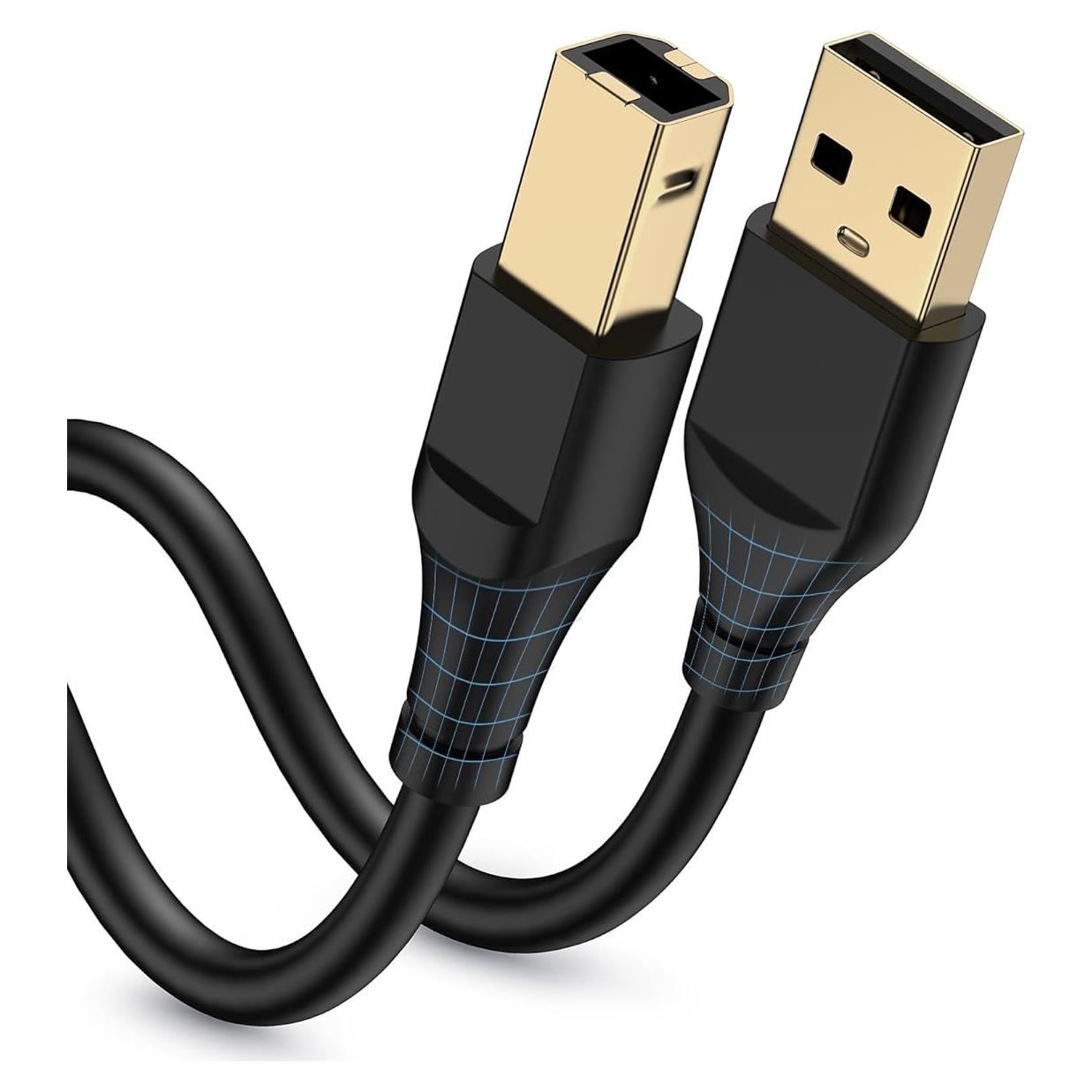Cable de Impresora USB 2.0 3m HP, Canon, Epson, Brother