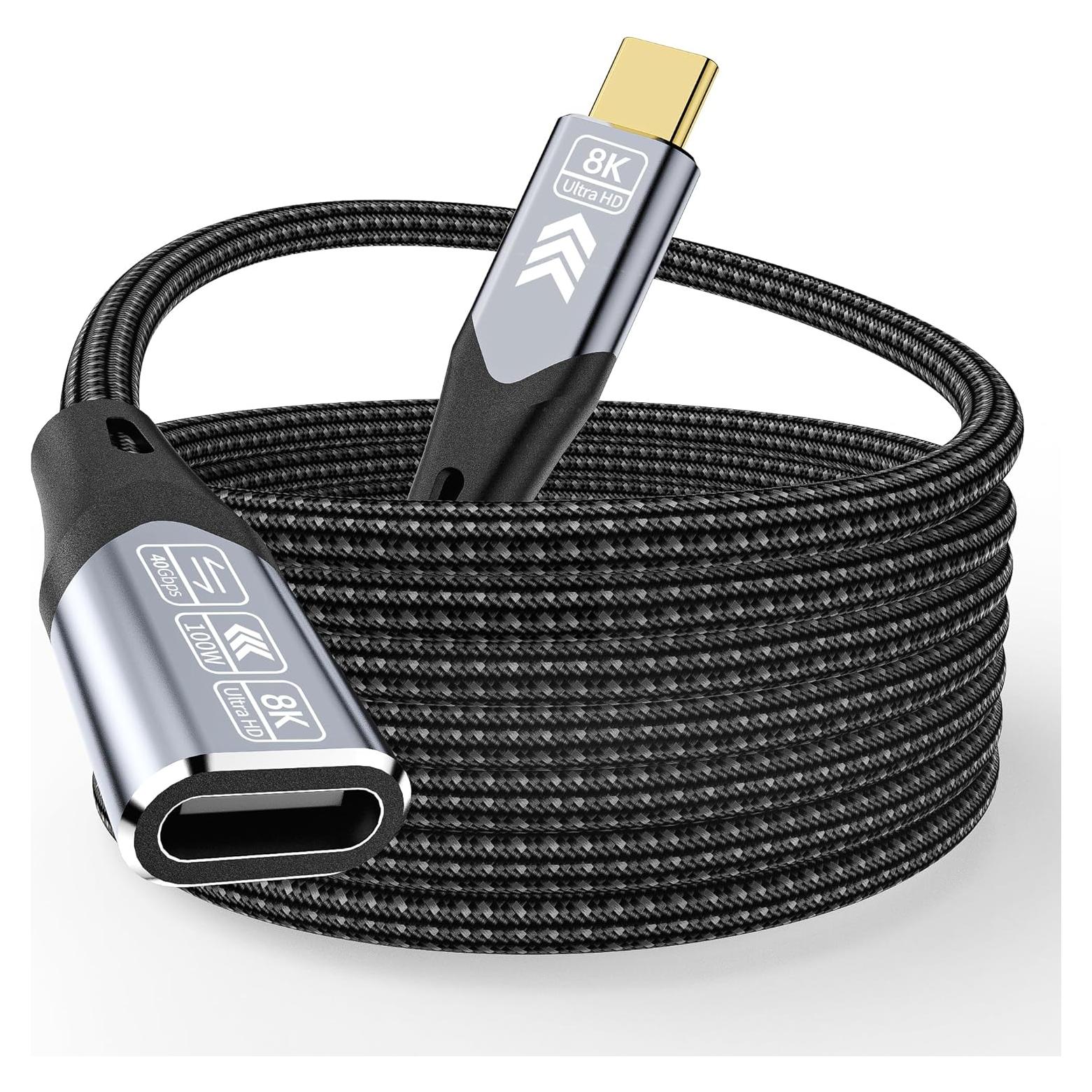 Cable de Extensión USB-C 3M Shenzhenshi 40Gbps 100W 8K