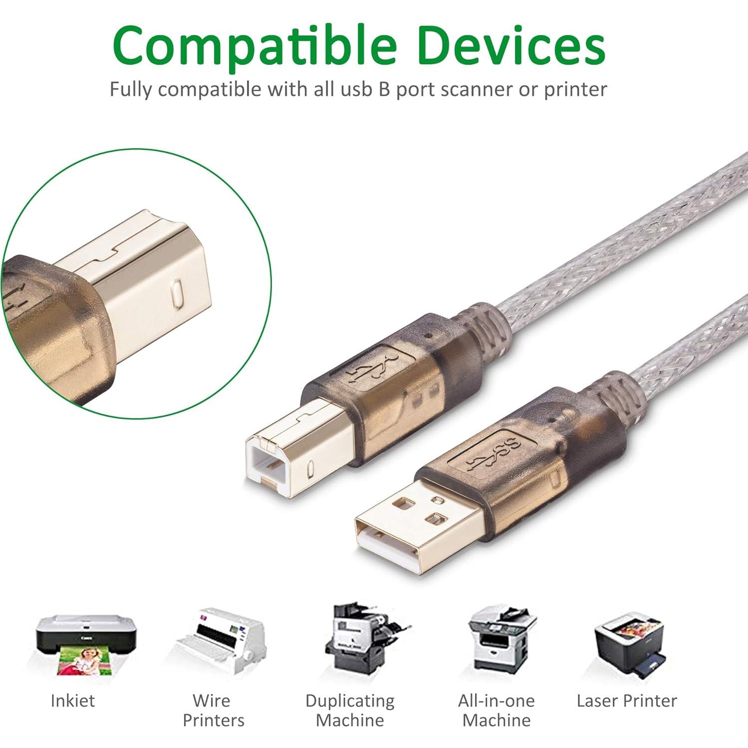 Cable USB 2.0 Jelly Tang 10 m A macho a B macho alta velocidad