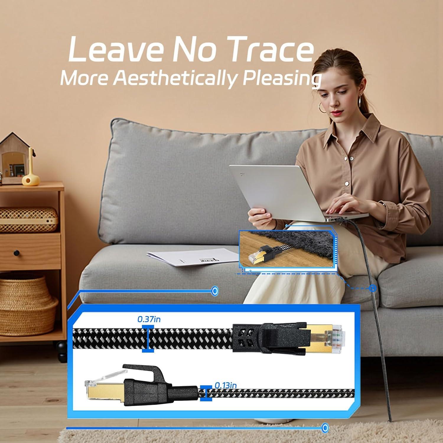 Cable Ethernet Cat 8 7.62 m Ximhun 40Gbps SFTP Blindado