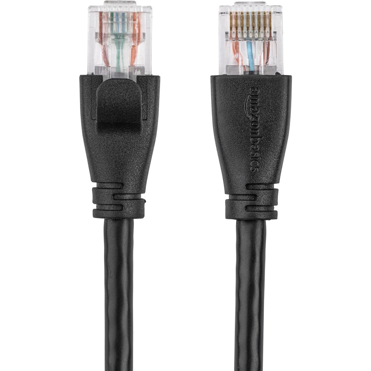 Cable Ethernet RJ45 Cat-6 Amazon Basics 15.2m 1Gbps Negro