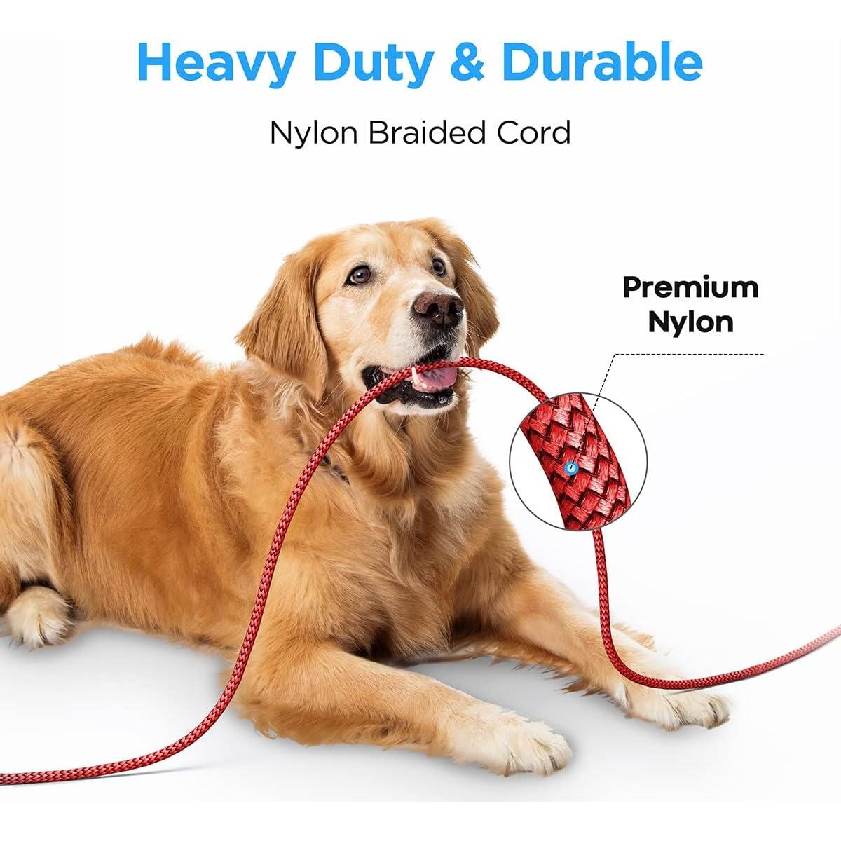 Cable USB A a USB C 6m etguuds Rojo Carga Rápida Trenzado