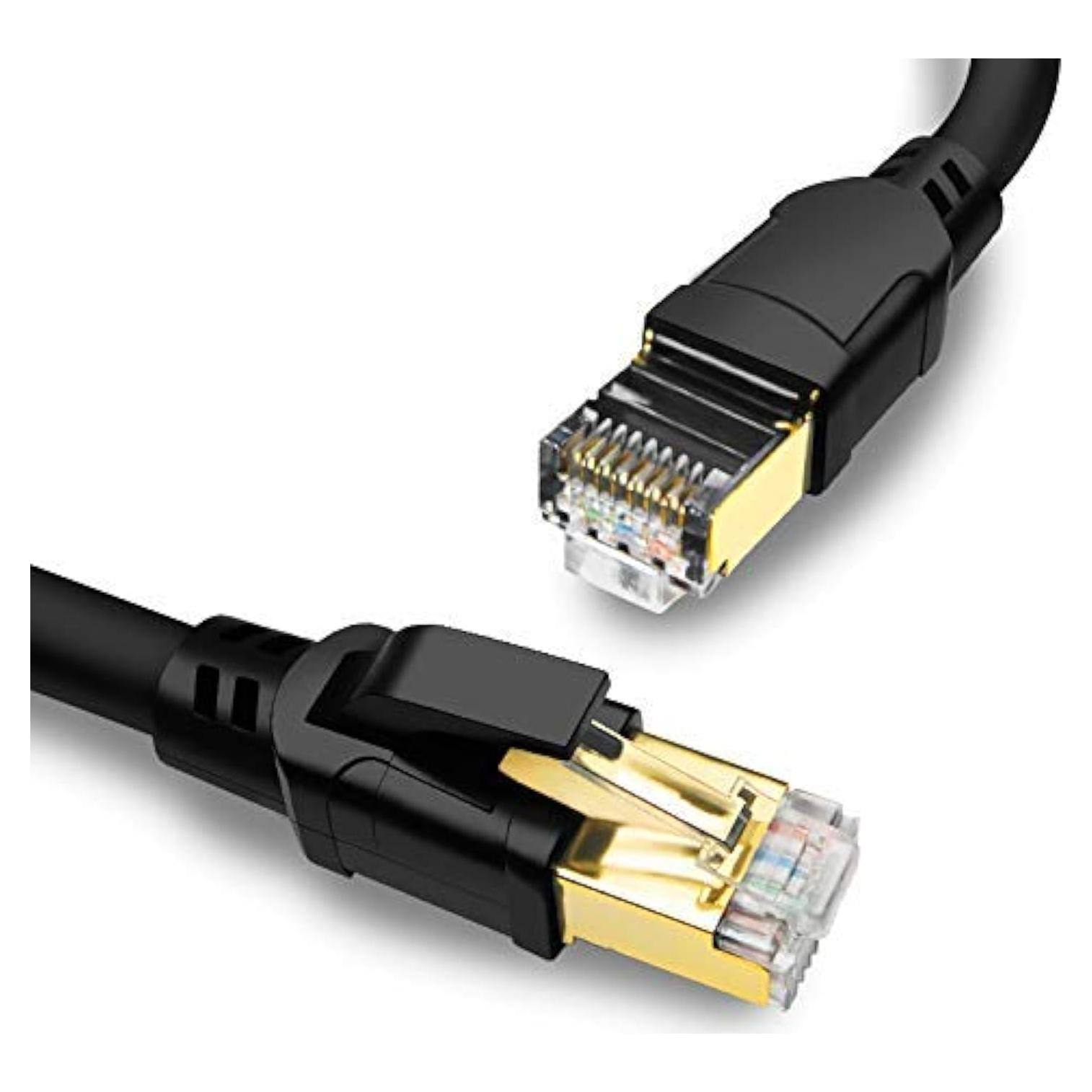 Cable Ethernet CAT 8 Yauhody 1.83m 2 Paquete Alta Velocidad 40Gbps