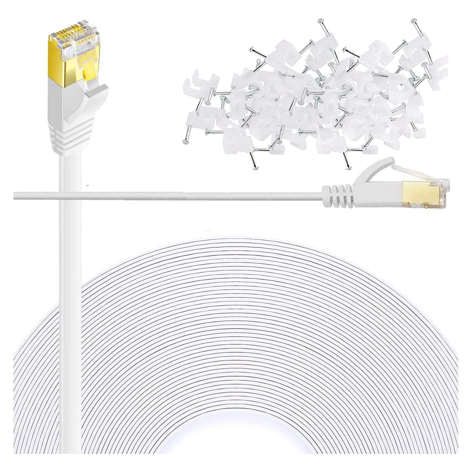 Cable Ethernet Cat 6 Comtelek 45m Plano RJ45 Alta Velocidad