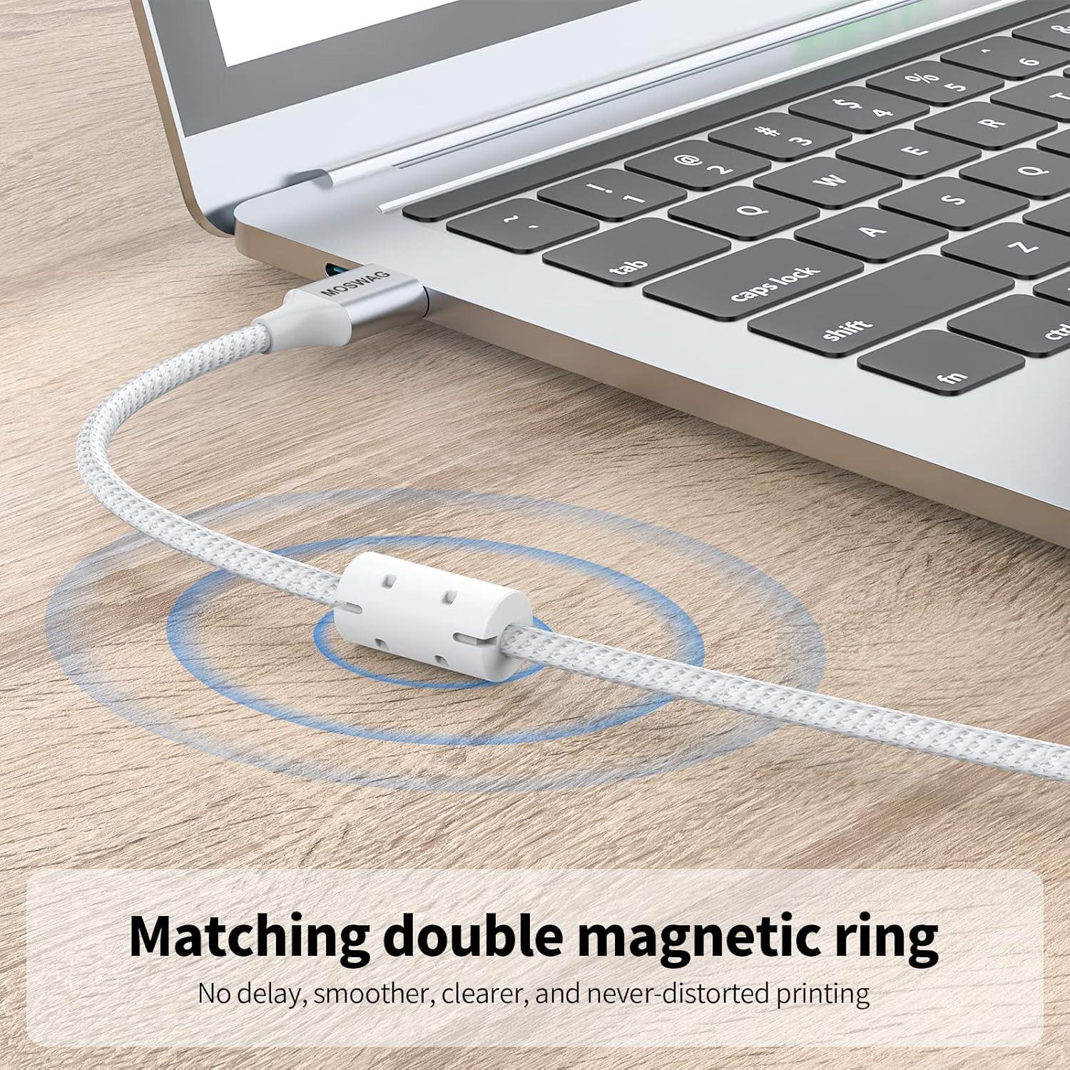 Cable de impresora USB MOSWAG 10m Tipo A a B Alta Velocidad