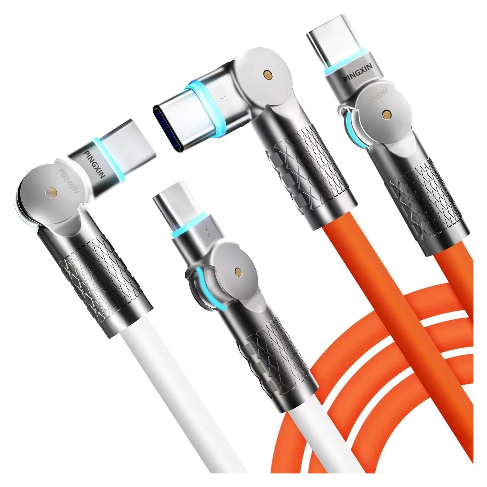 Cable USB C a USB C 3m PINGXIN 240W Carga Rápida Doble Cabeza