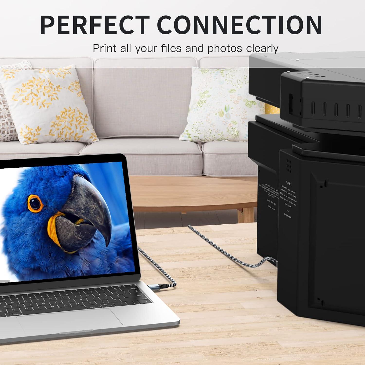 Cable de Impresora USB 2.0 FXAVA 6.1m Nylon Trenzado