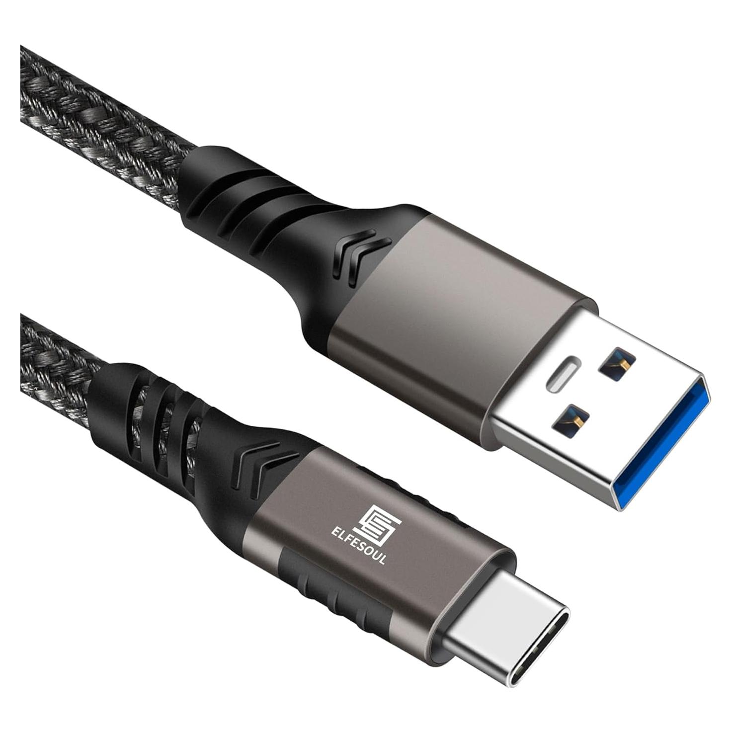 Cable USB A a USB C 3m Elfesoul 10Gbps Carga Rápida 3A