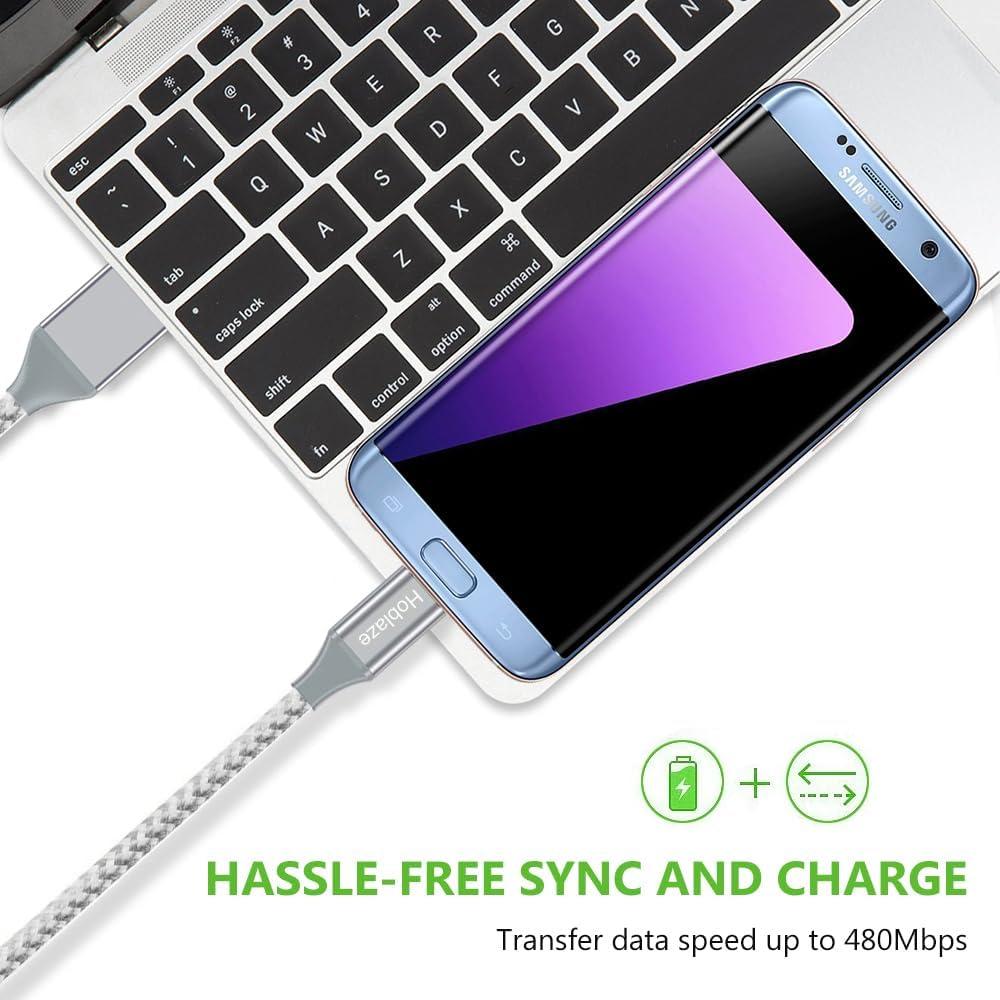 Cable Micro USB Hoblaze 10FT Trenzado Nylon 3 Pack Alta Velocidad