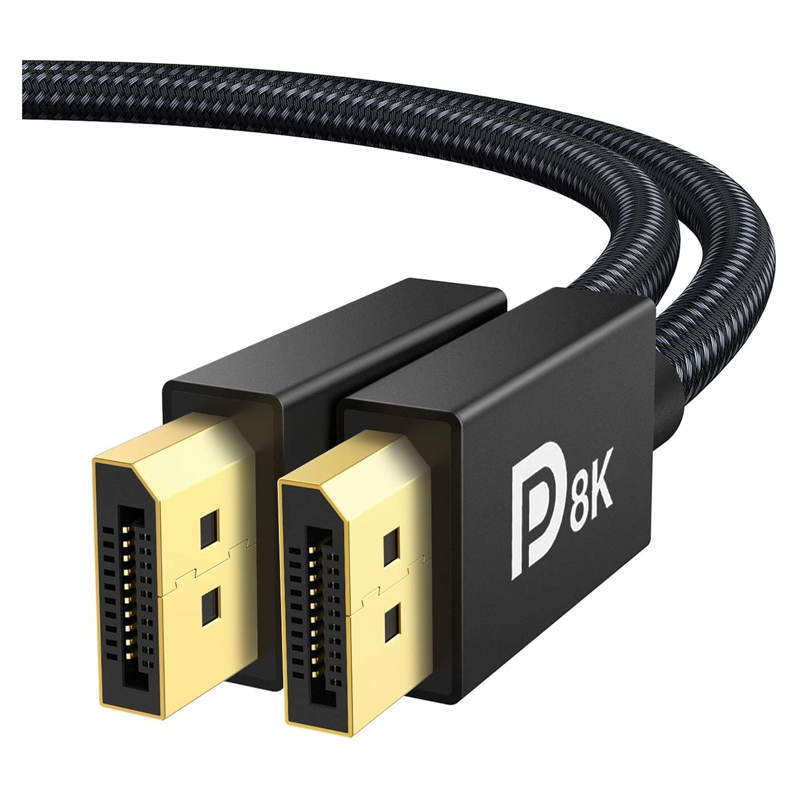 Cable DisplayPort 8K 1.4 IVANKY 2m Trenzado Certificado VESA
