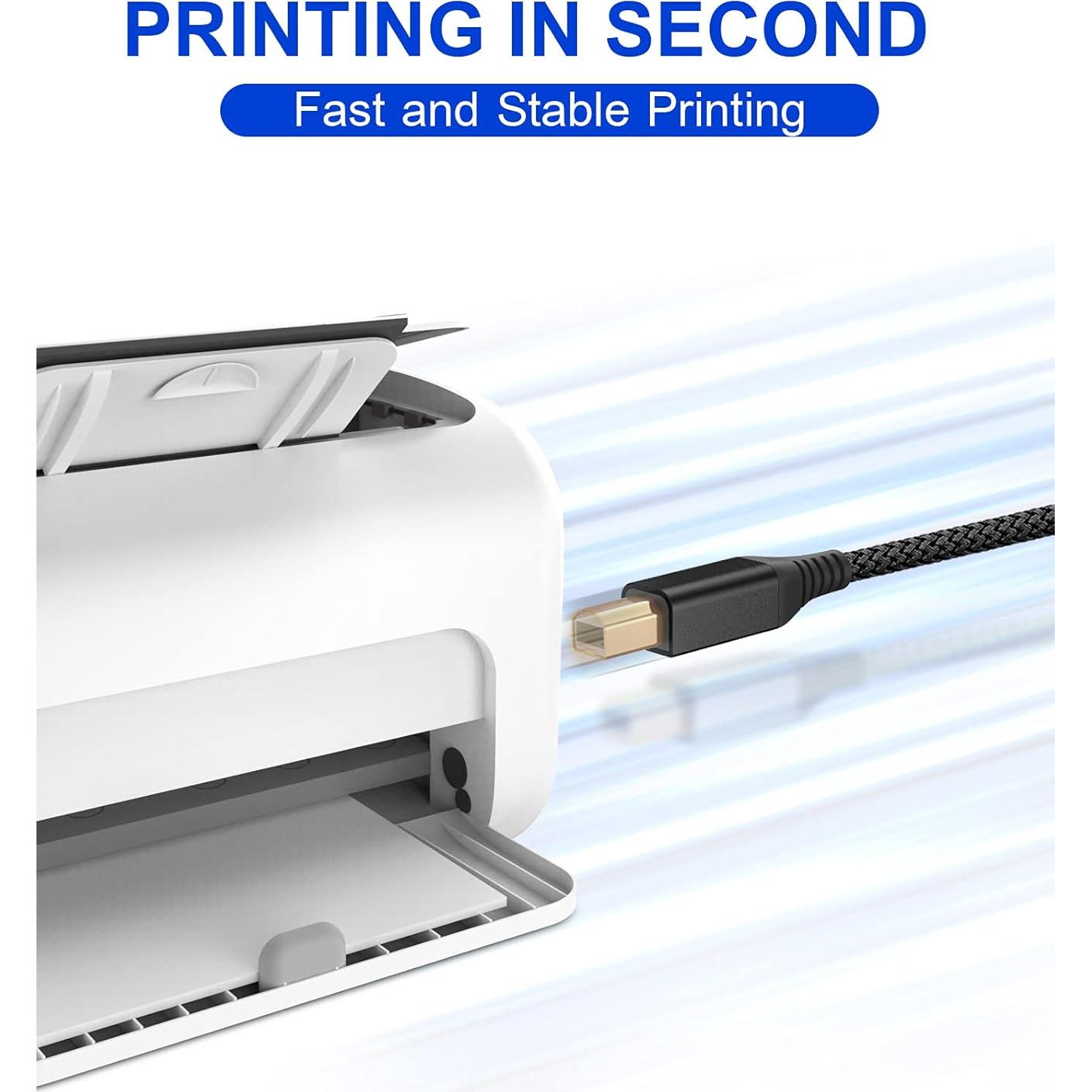 Cable de Impresora USB 2.0 Sweguard 3m Negro - Alta Velocidad