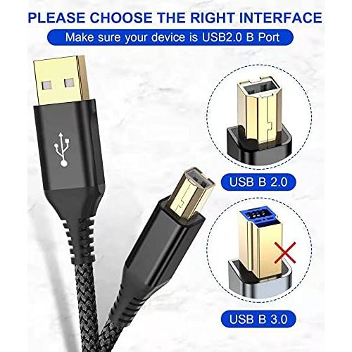 Cable de Impresora USB 2.0 Sweguard 3m Negro - Alta Velocidad