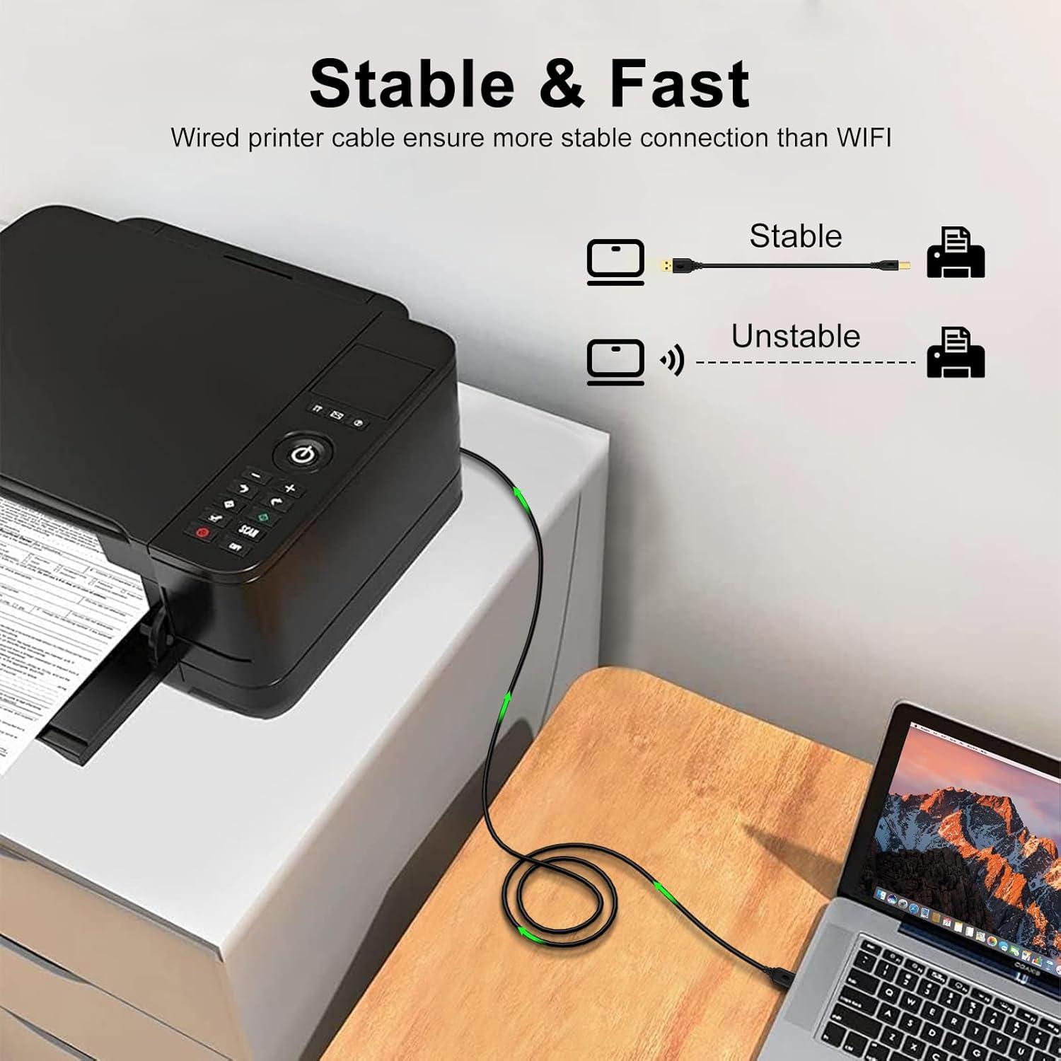 Cable de impresora USB 2.0 3m VIFIGEN A a B alta velocidad