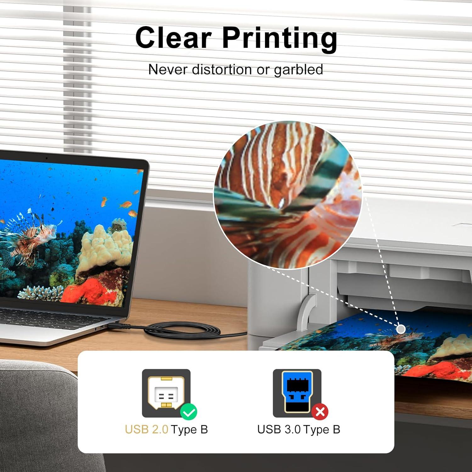 Cable de impresora USB 2.0 3m VIFIGEN A a B alta velocidad