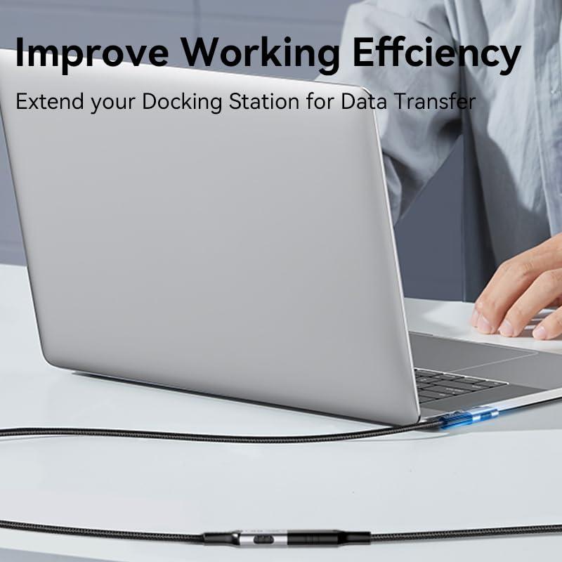 Cable de Extensión USB4 2m SHENZHEN USB-C 90° Carga 240W