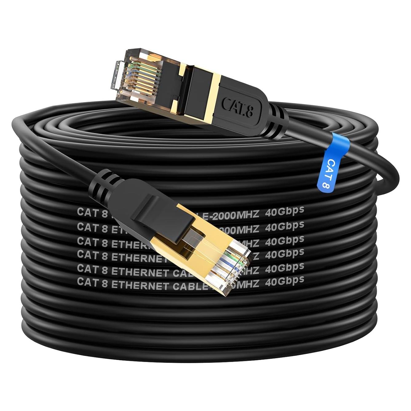 Cable Ethernet Cat 8 30.48M Gruciso 40Gbps 2000MHz RJ45