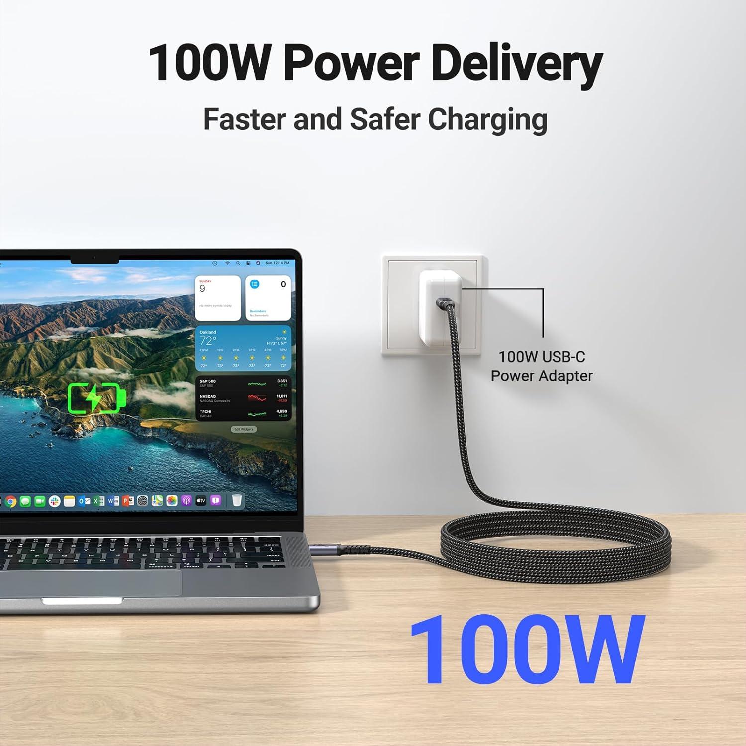 Cable USB C 5m SUMPK 100W 20Gbps 4K Compatible iPhone y MacBook