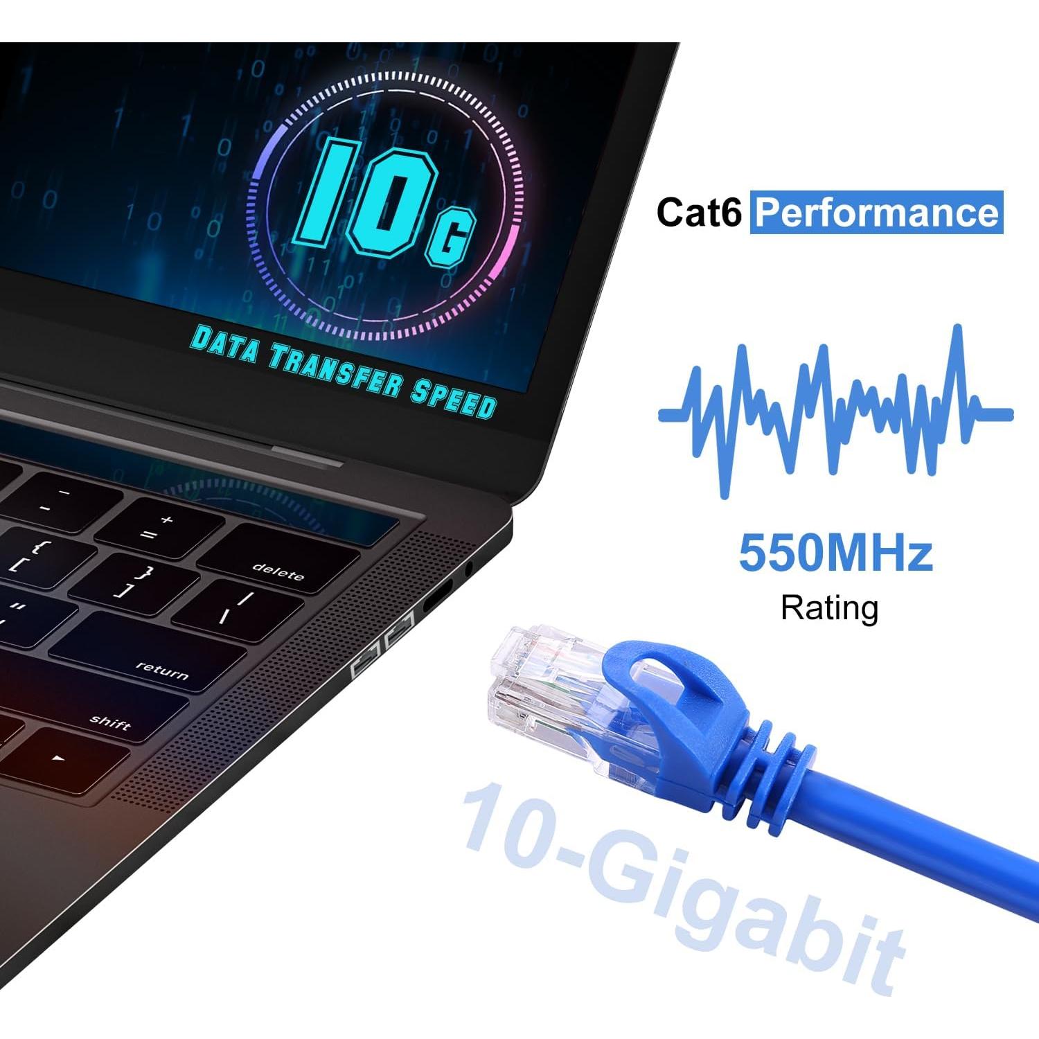 Cable Ethernet CAT 6 AvesView 30.48 m Alta Velocidad Azul