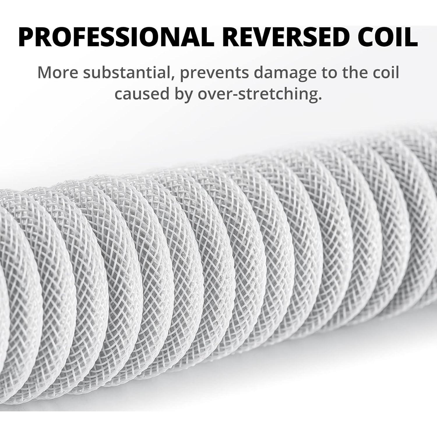 Cable USB C en espiral GunMjo 1.5M para teclado gaming