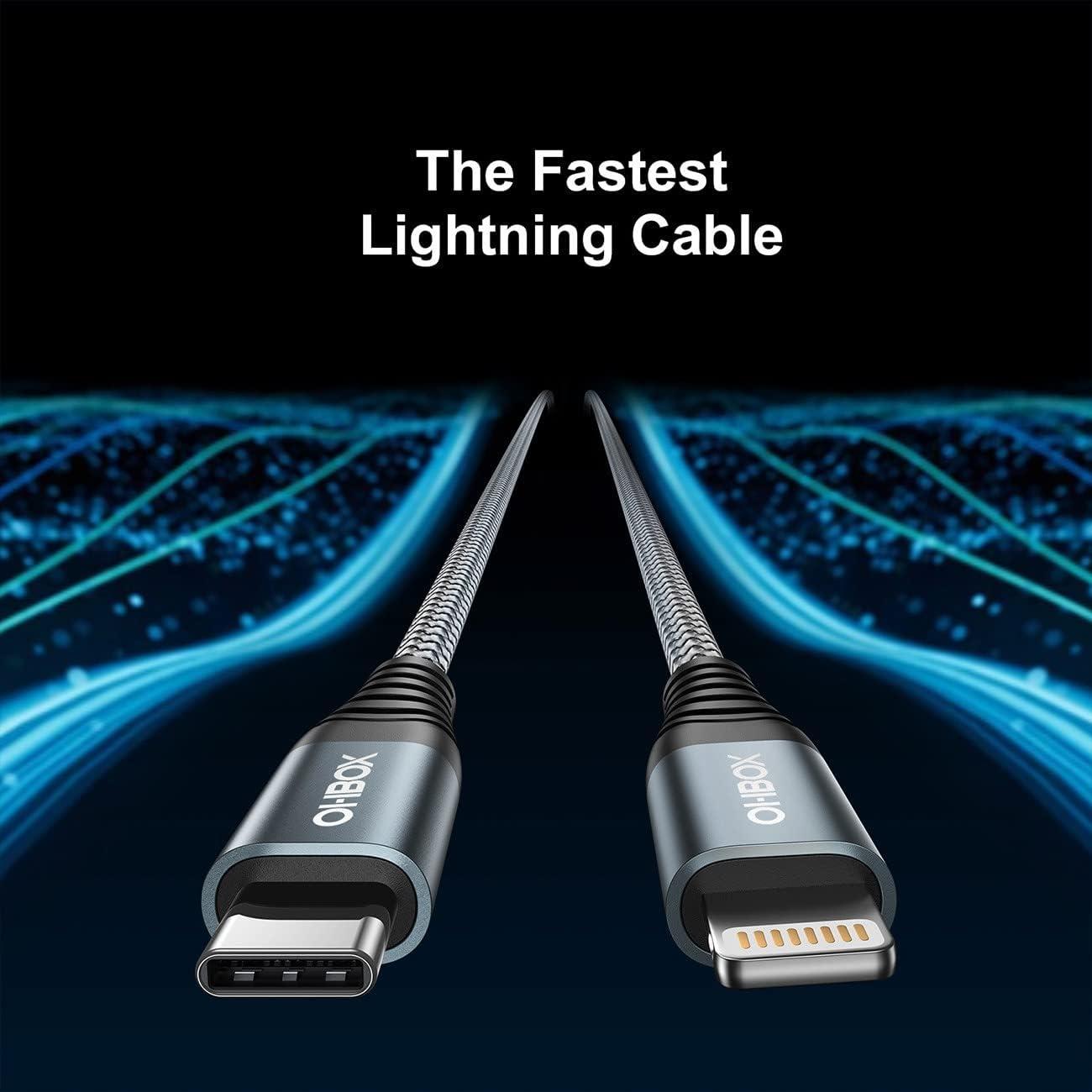 Cargador Rápido USB C a Lightning 10FT 2Pack ohbox