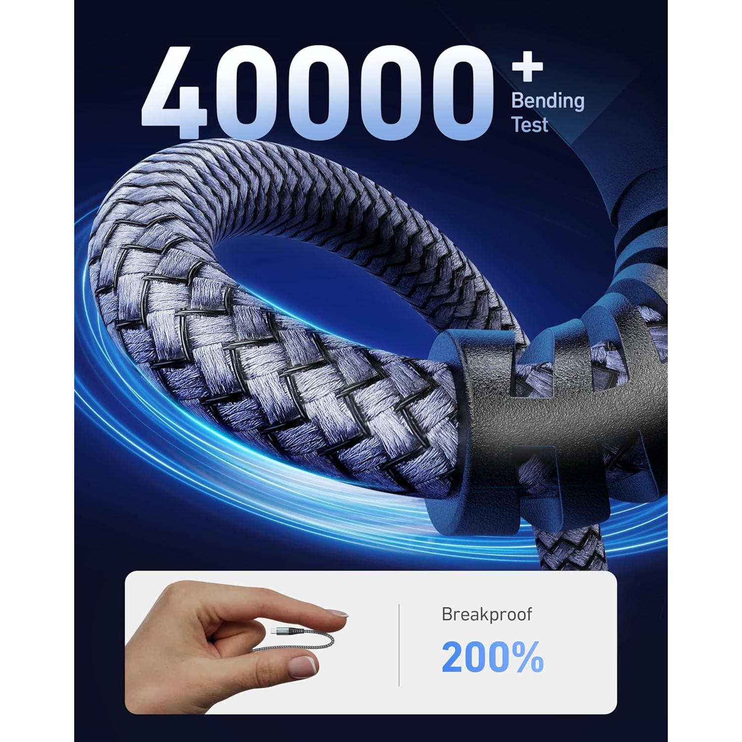 Cargador Rápido USB C a Lightning 10FT 2Pack ohbox