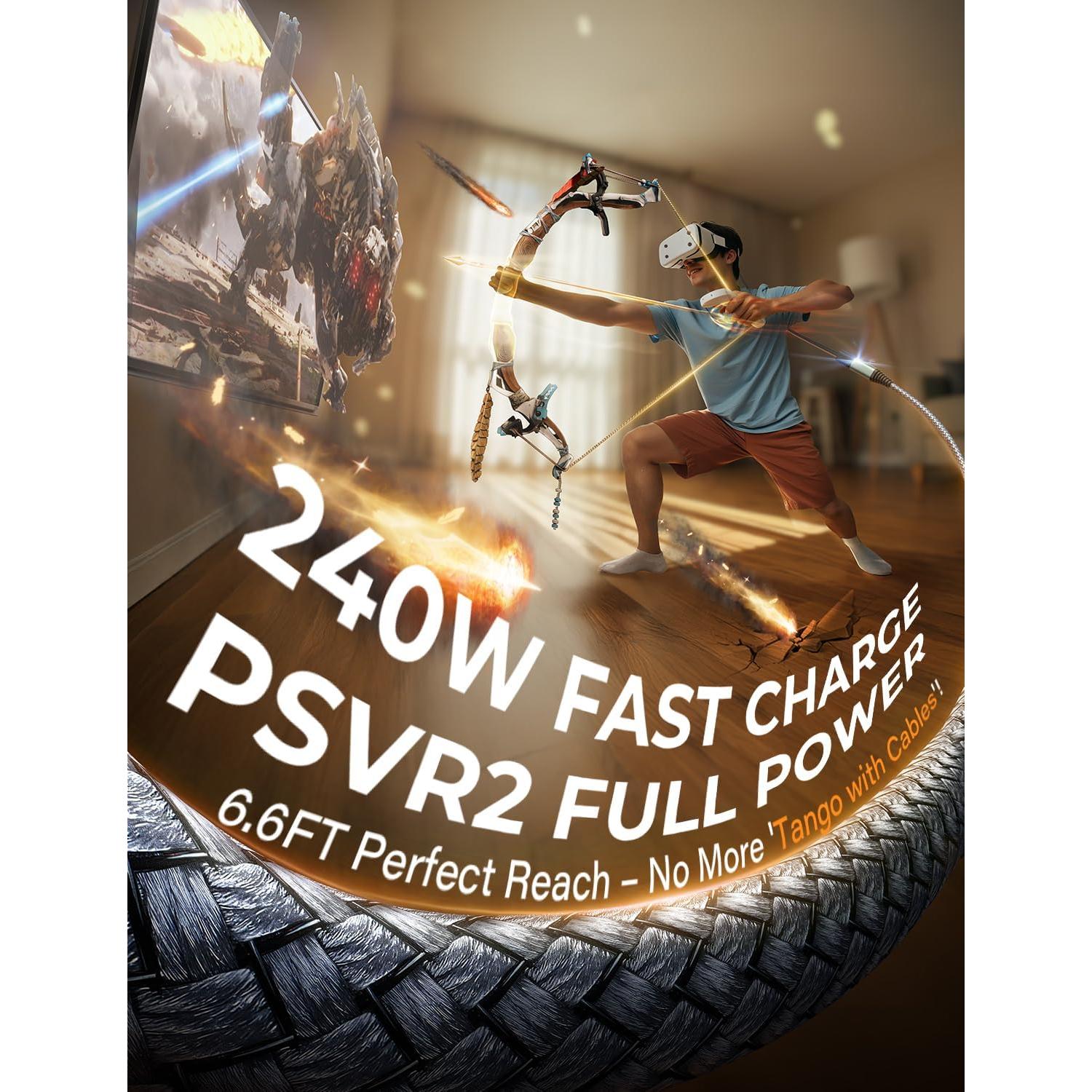 Cable de Extensión USB C AINOPE 2M 20Gbps 240W Gris