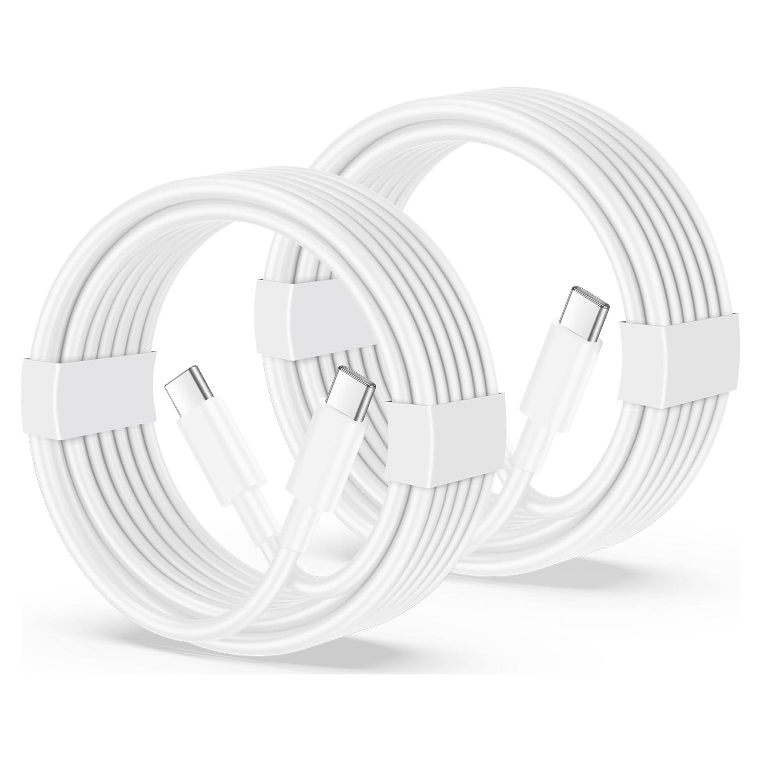 Cable USB C a USB C 1.83m 60W JUNVANG Carga Rápida 2-Pack