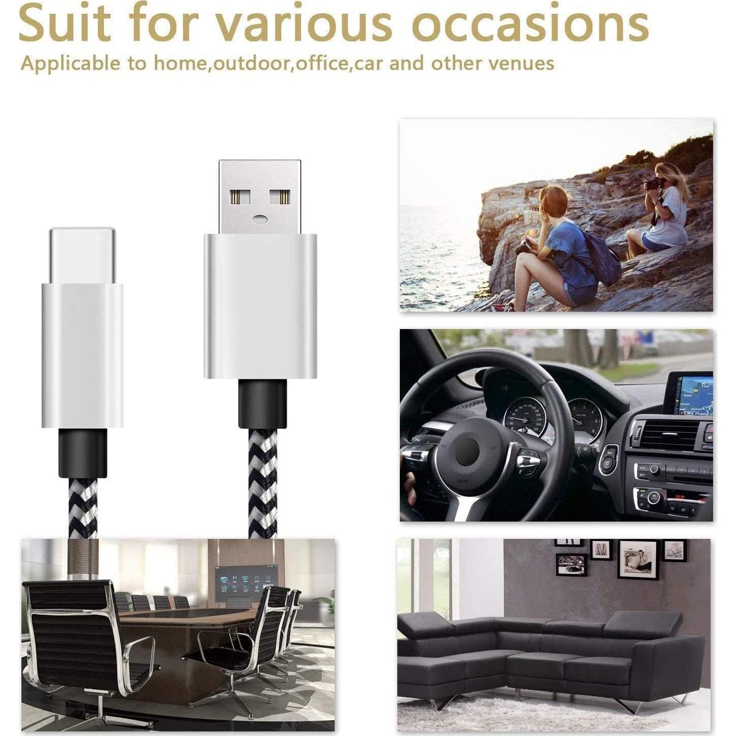 Cable USB Tipo C DEEGO 4.5M Trenzado para Smartphones y Laptops