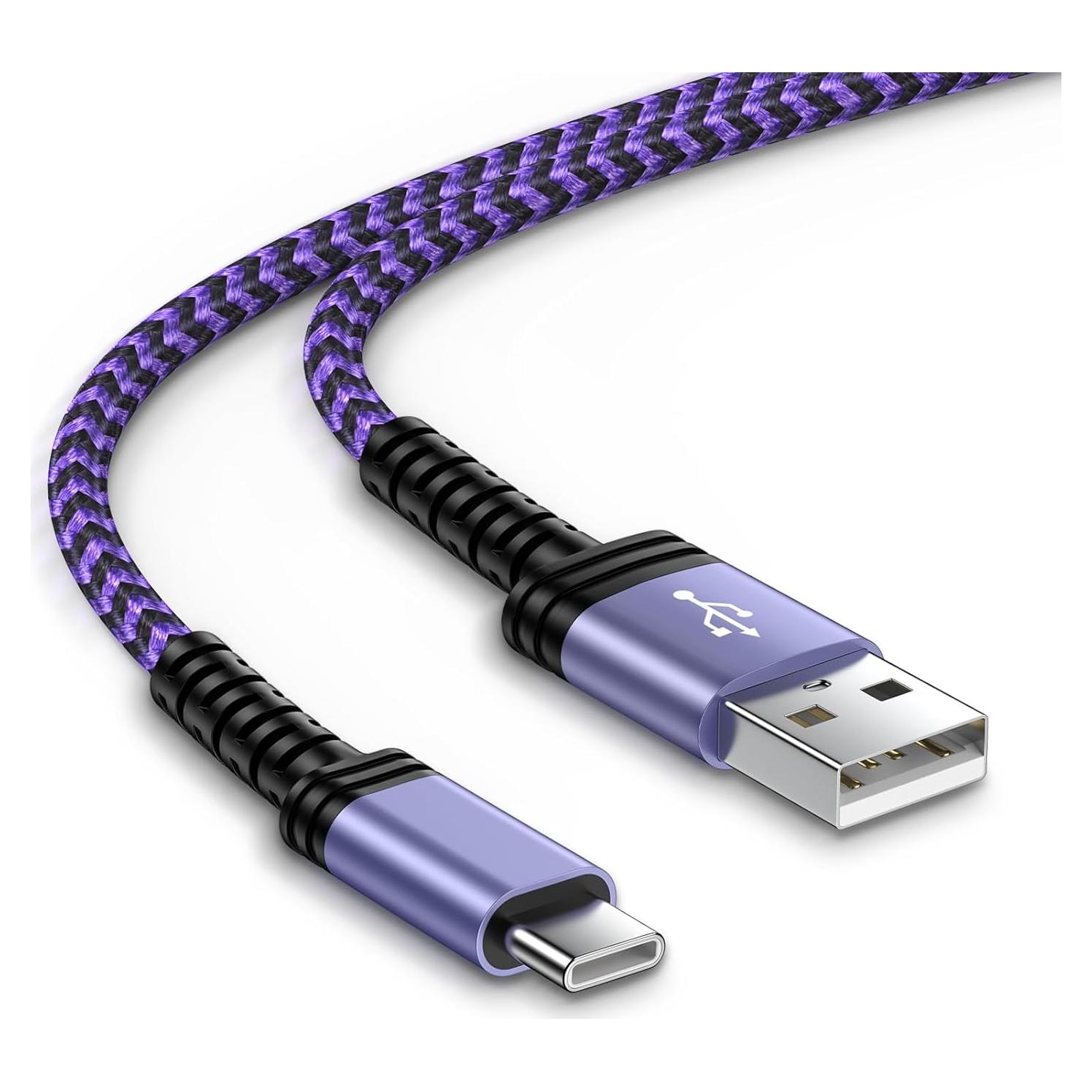 Cable de carga rápida USB Tipo C Samsung 3.05 m púrpura