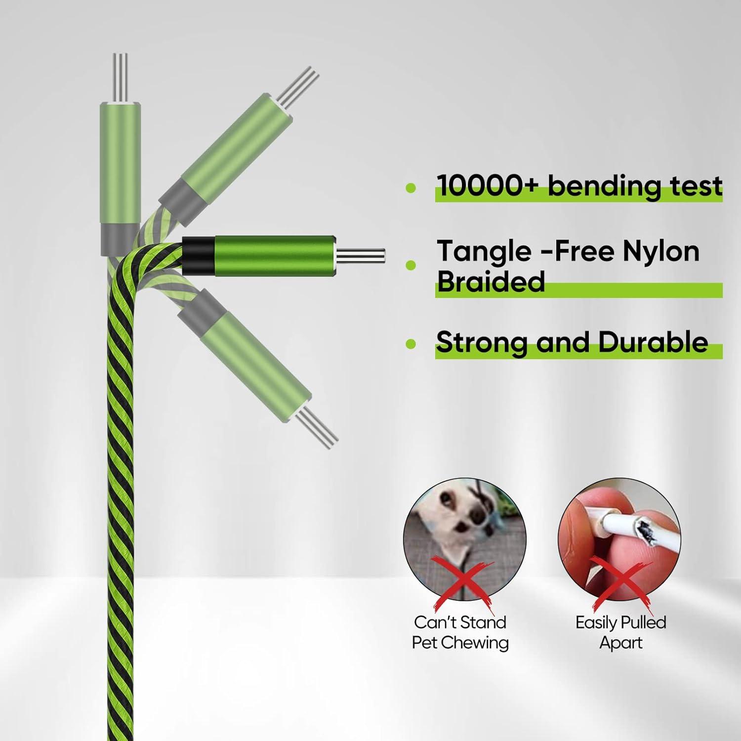 Cable USB C Teyssor 3M 5-Pack Trenzado Carga Rápida 3A