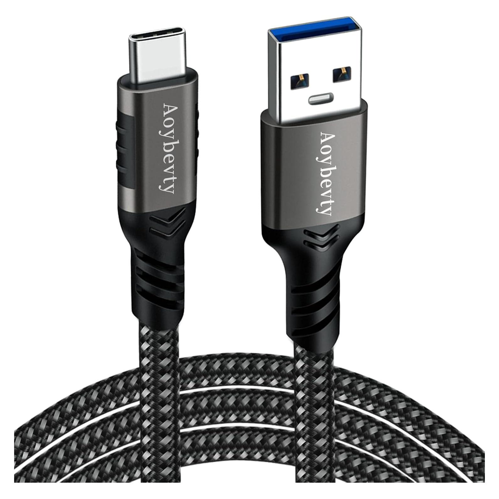 Cable USB A a USB C 2M Aoybevty 10Gbps 60W Carga Rápida