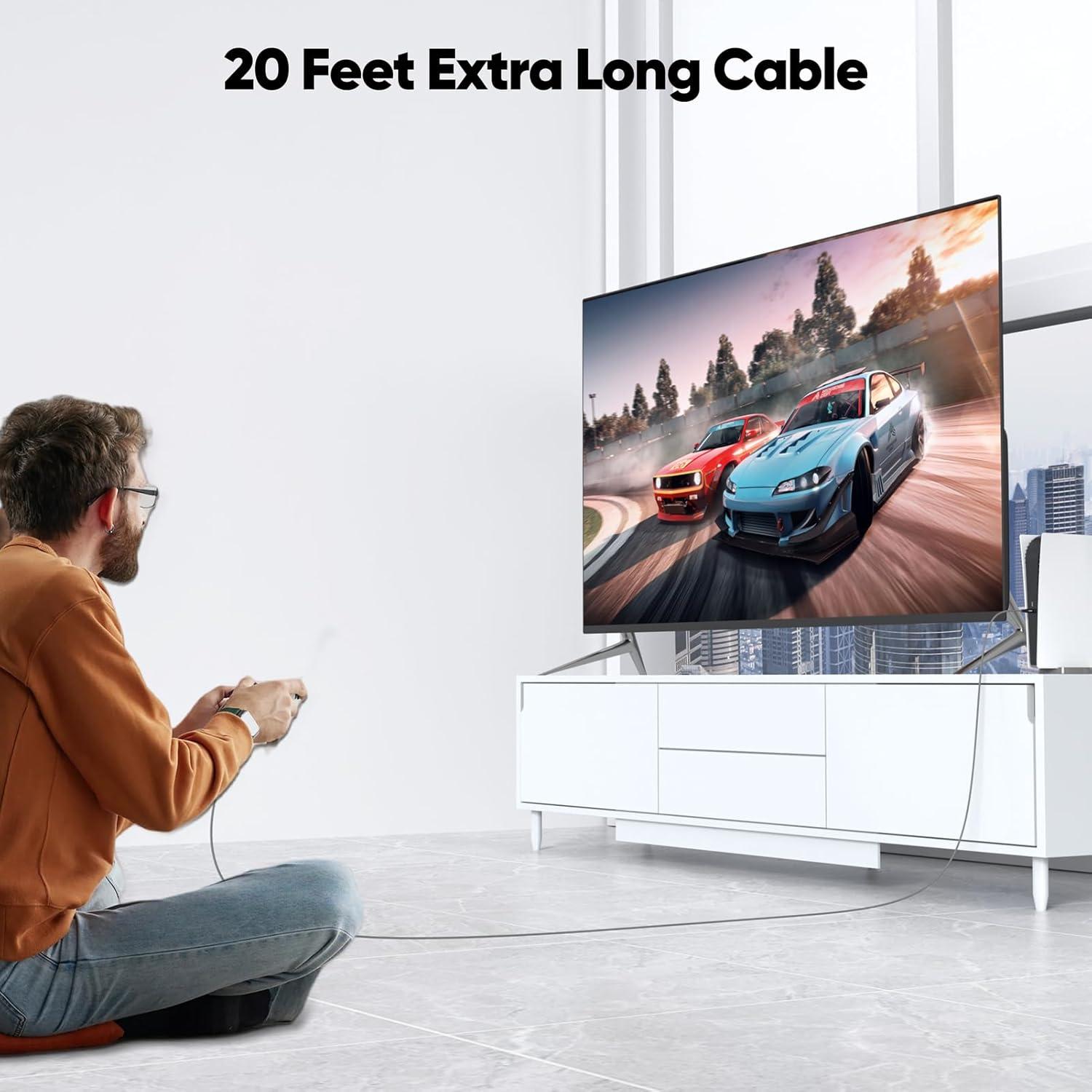 Cable USB C 3.2 Gen 2 JasRoum 6.1m 10Gbps 140W 4K