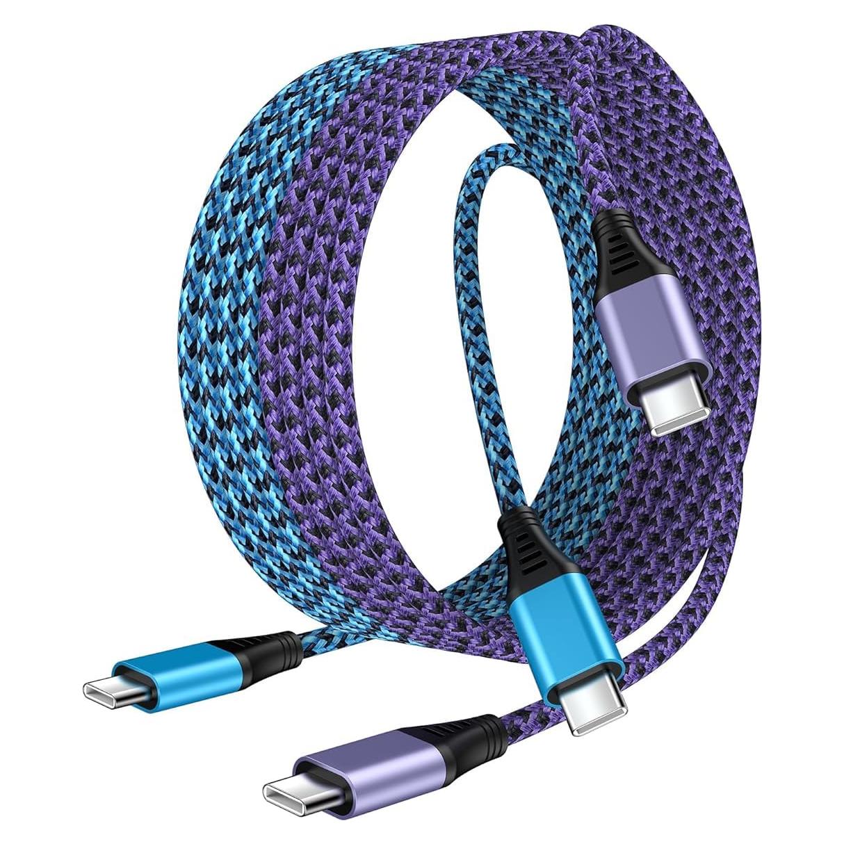 Cable USB C a C 60W AILKIN 3.05m Carga Rápida 2 Paquete