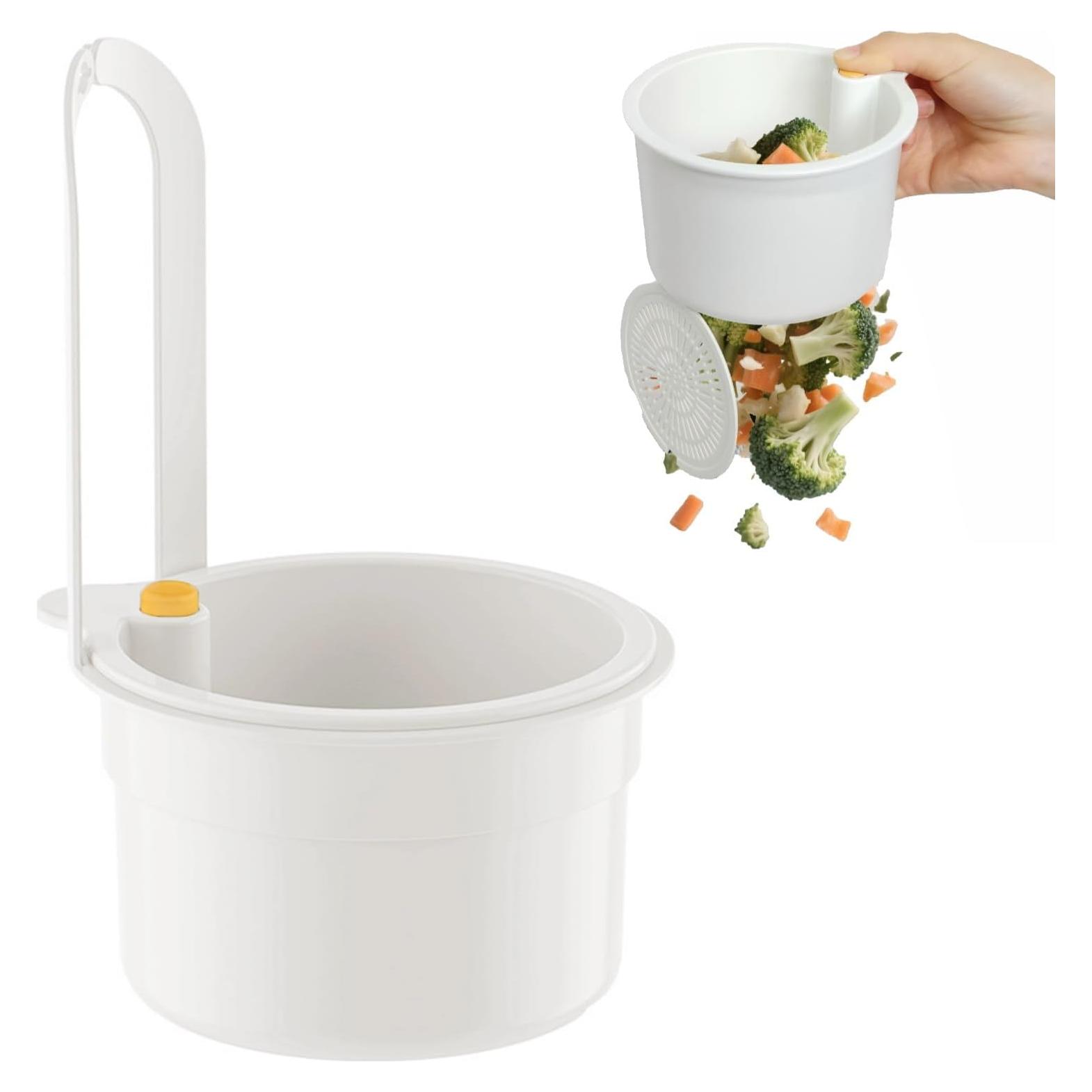 Canasta Colador Drenaje Fregadero QIEPOMI Blanco 20.16cm