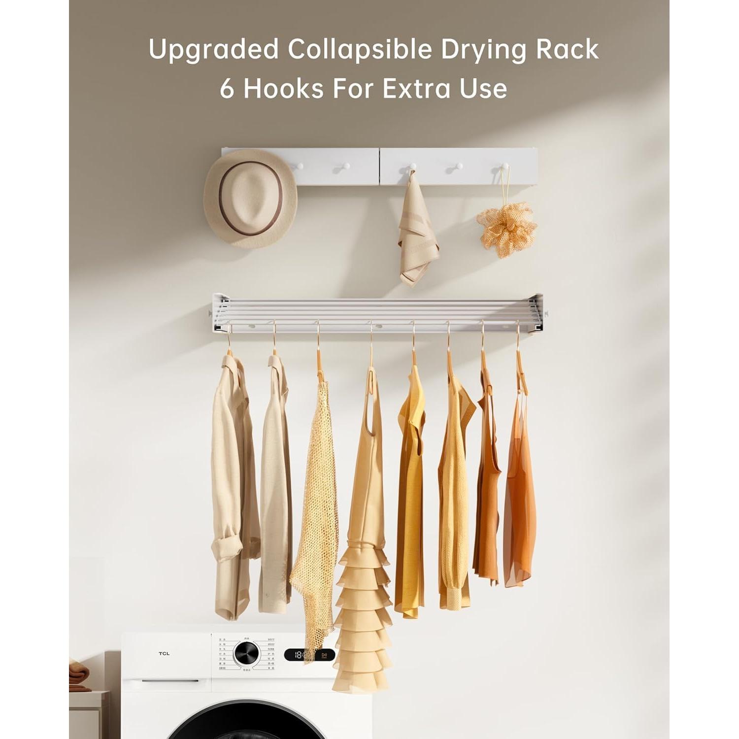 Estante de Secado Plegable Genérico Blanco 80 cm 27.2 kg