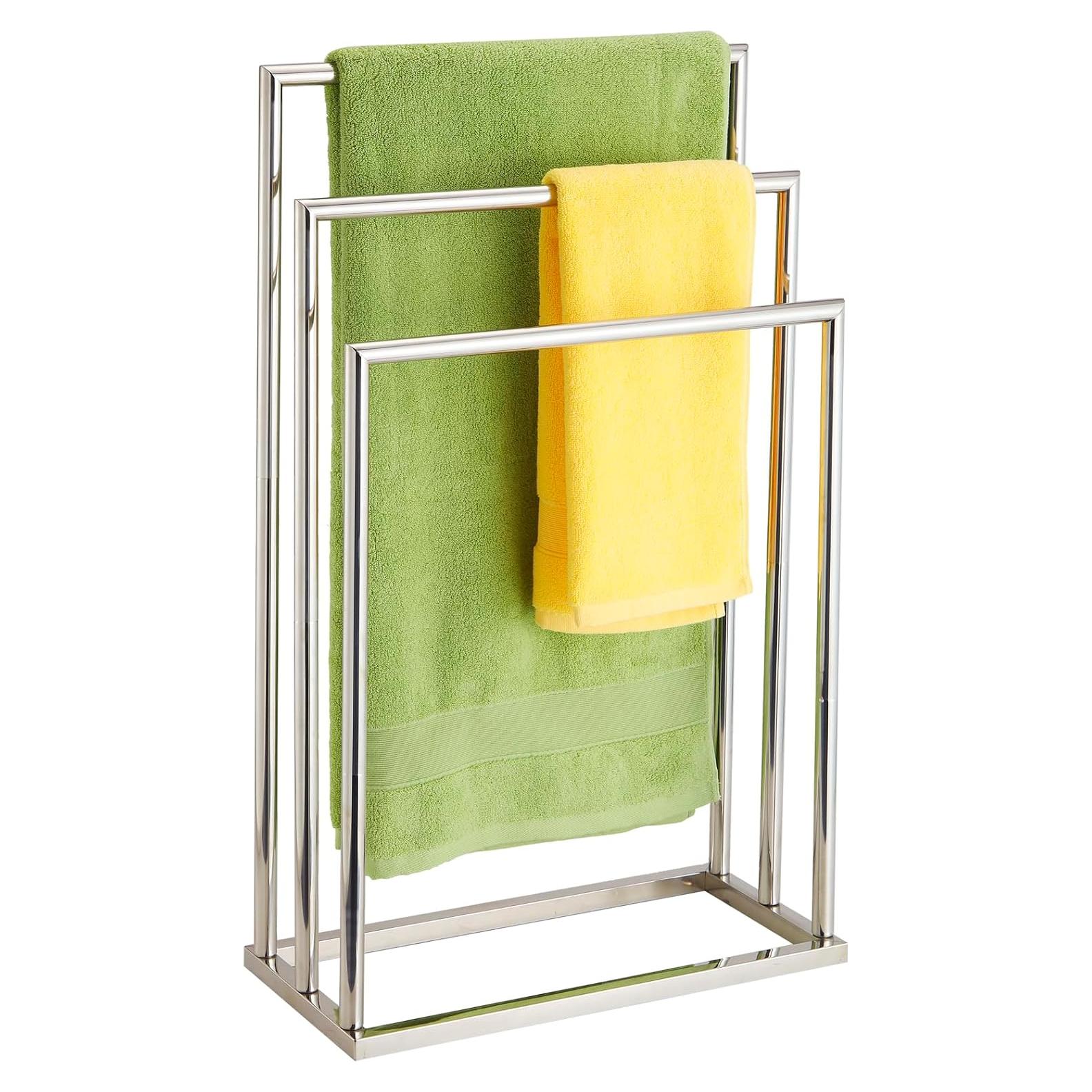 Soporte de Toallas de Pie DECLUTTR Acero Inoxidable 3 Niveles Cromo