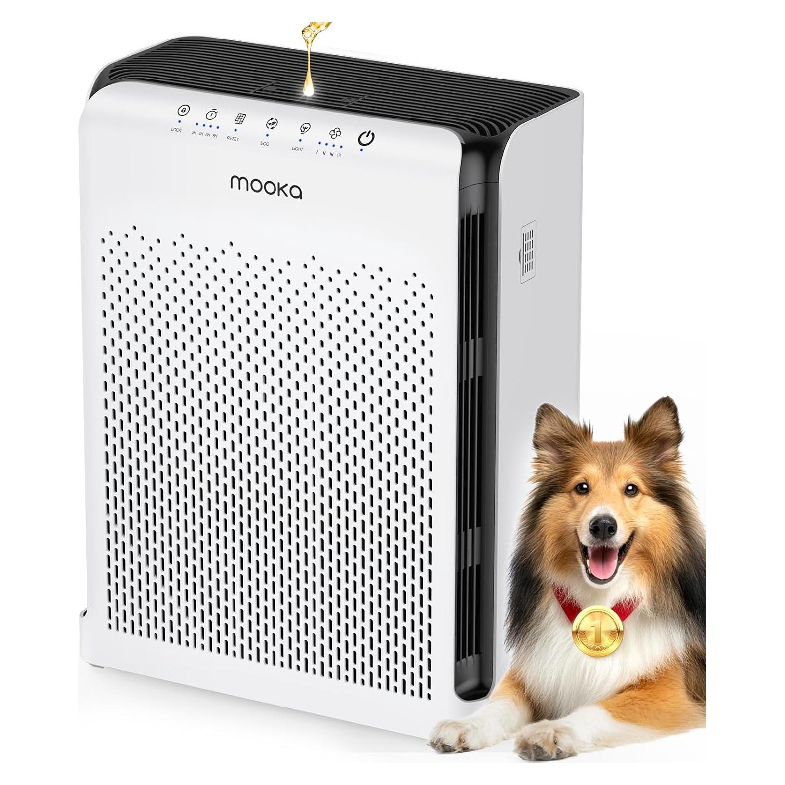 Purificador de aire HEPA MOOKA M200L para hogar hasta 204 m²