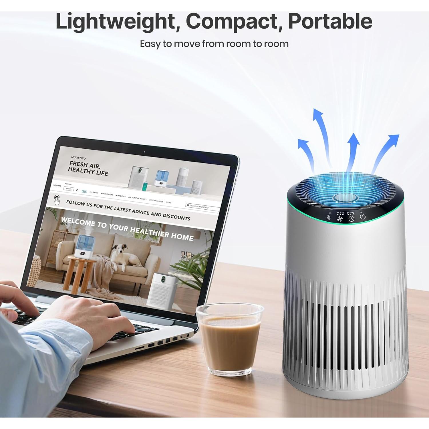 Purificador de Aire MR2566 con Luz Nocturna y Aromaterapia