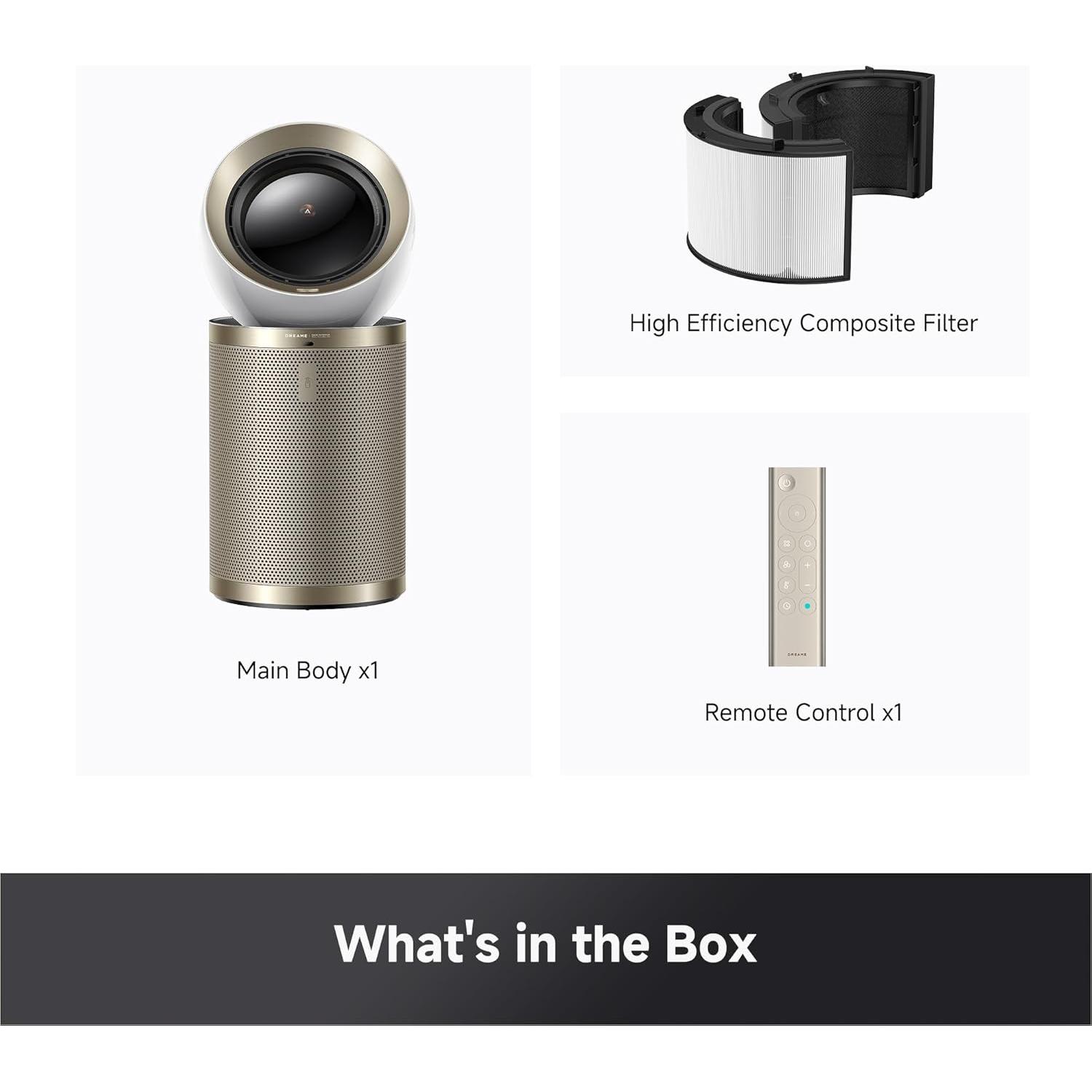 Purificador de Aire Dreame PM20 3 en 1, 525 m²/h, IA y Filtros