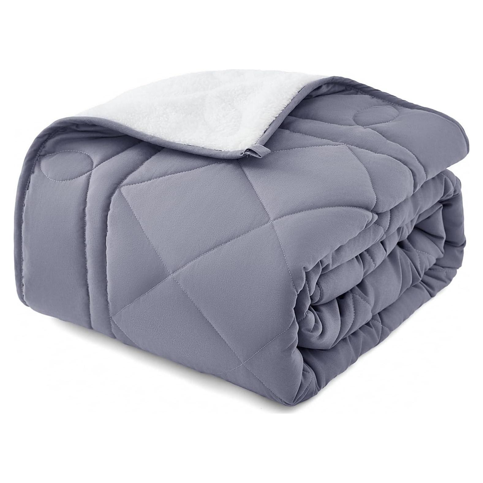 Manta Pesada Reversible OMYSTYLE Sherpa 122x183 cm Gris