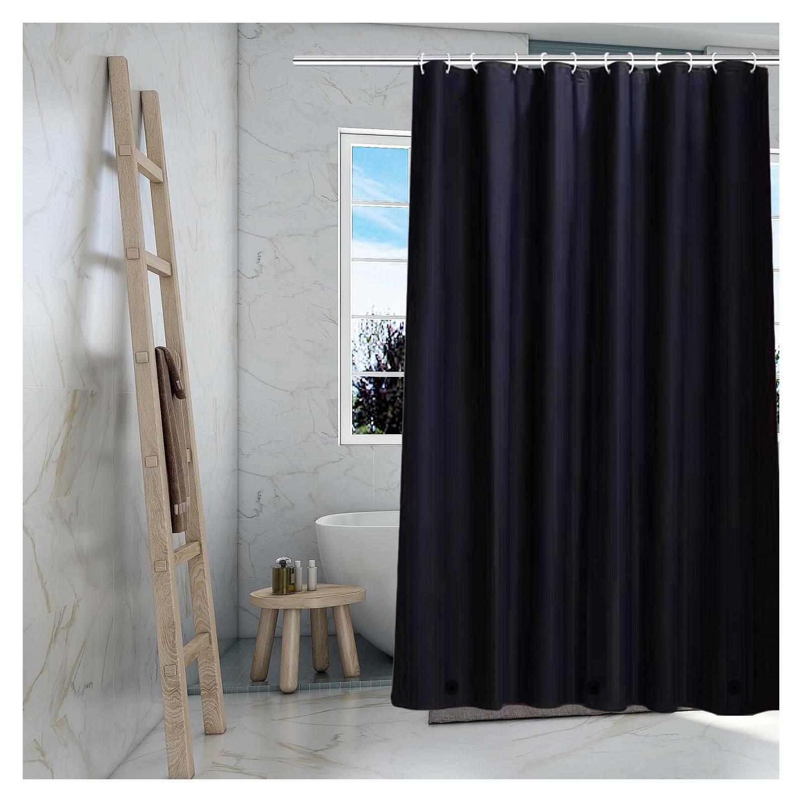 Forro de Ducha TIKABC PEVA 4G Negro 182.88x182.88 cm Impermeable