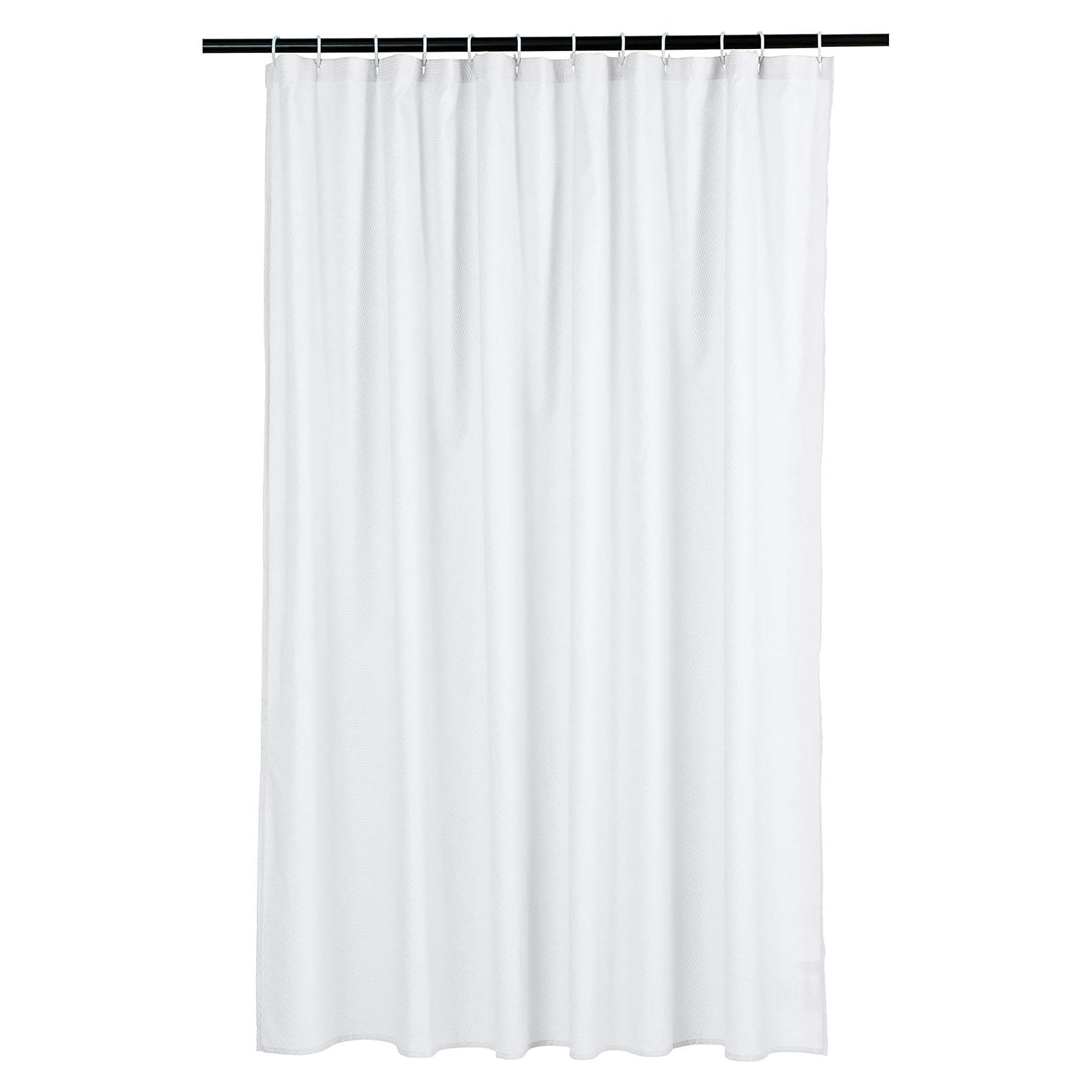 Cortina de Ducha Microfibra Amazon Basics 182.88 cm Blanca