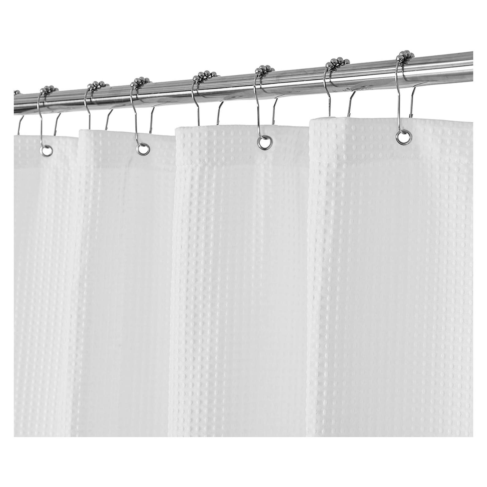 Cortina de Ducha Barossa Design Waffle Blanca 180x183 cm