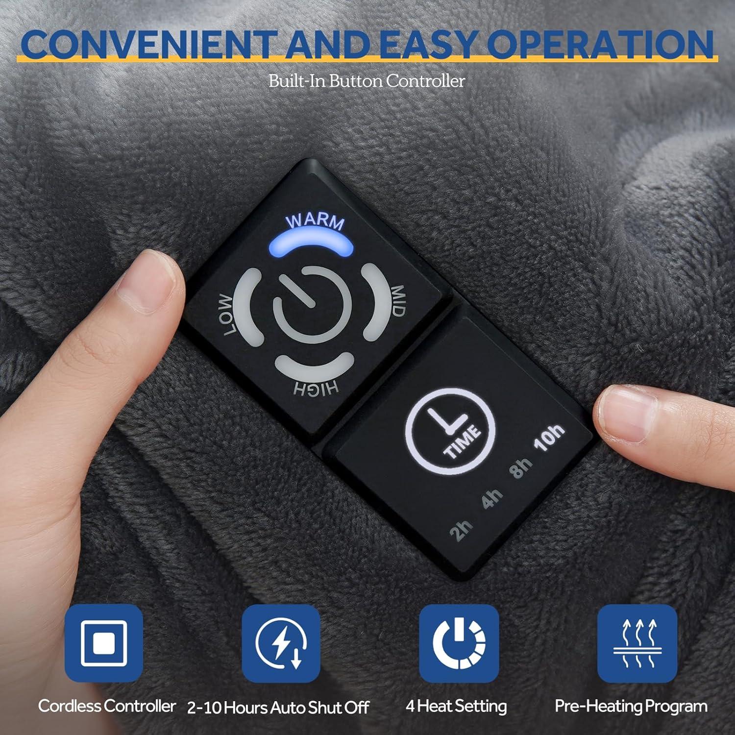 Manta Térmica Sealy 127x152 cm Reversible Franela Sherpa